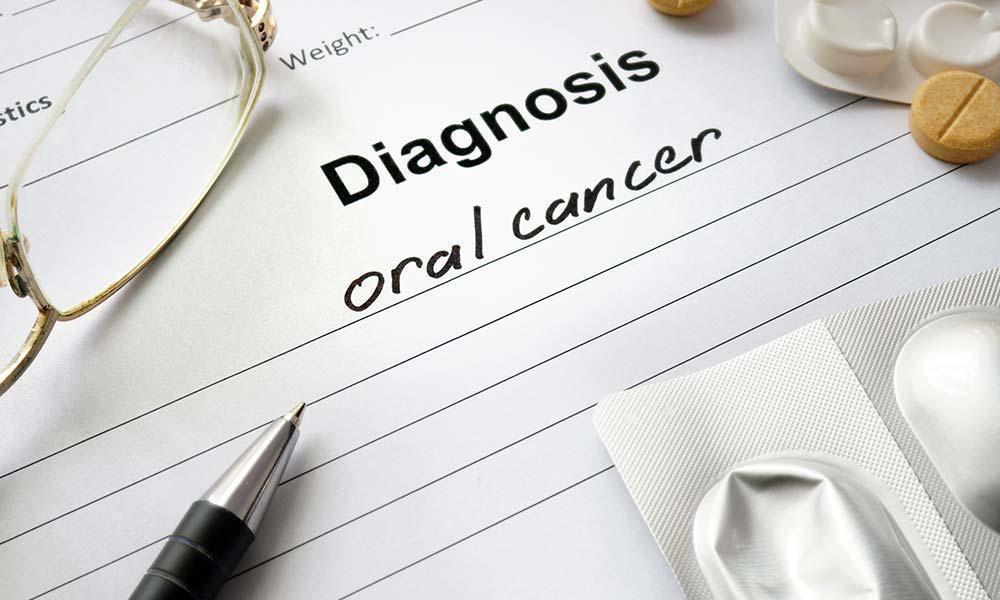 diagnosis of oral cancel in patient